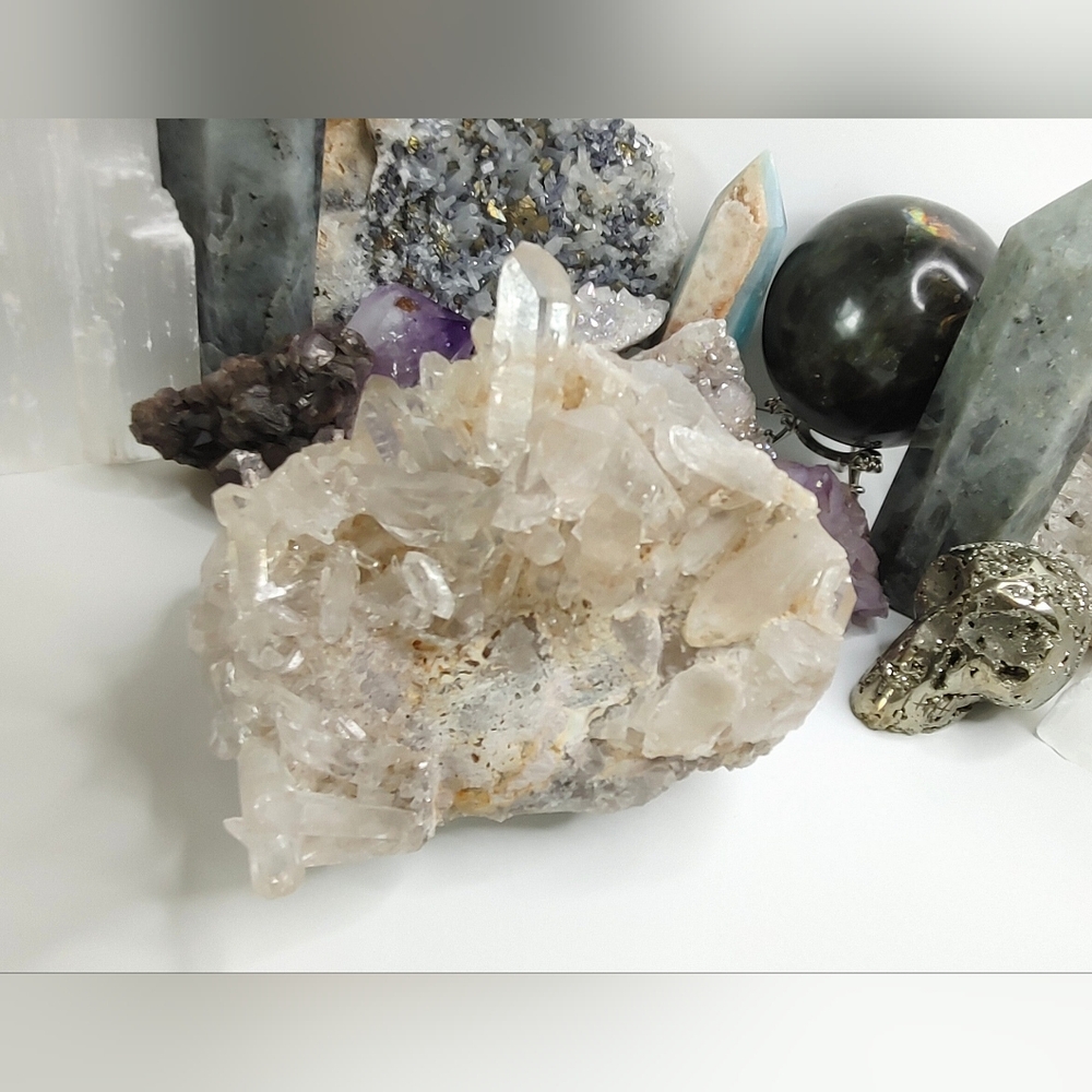 Clear Quartz Crystal Cluster